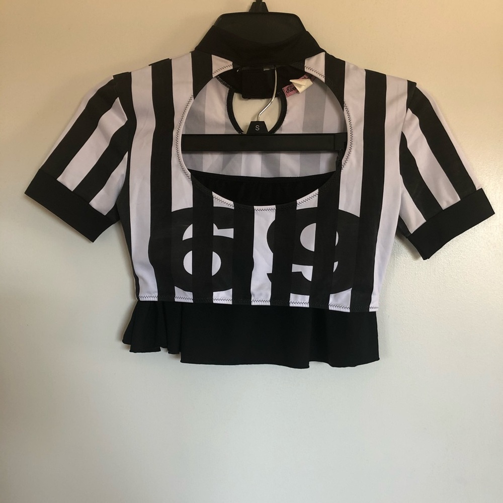 🎃Sexy two piece referee Costume ONE SIZE🎃